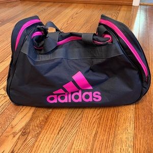 Small black and pink Adidas duffle bag